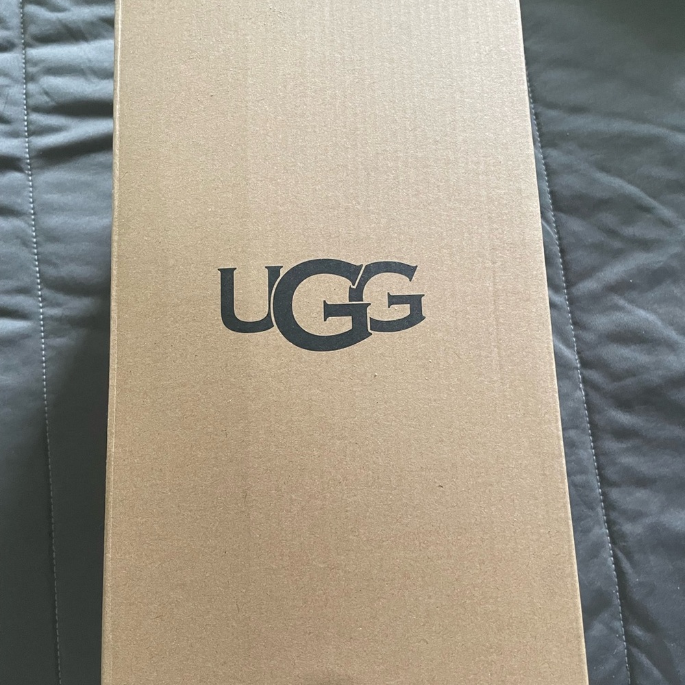 UGG Classic Yellow Fur Slides. Worn ONCE